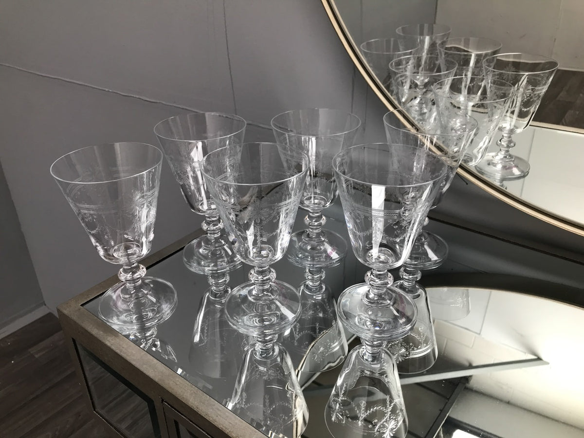 Victorian Rustic Wine Glasses - Set of 6