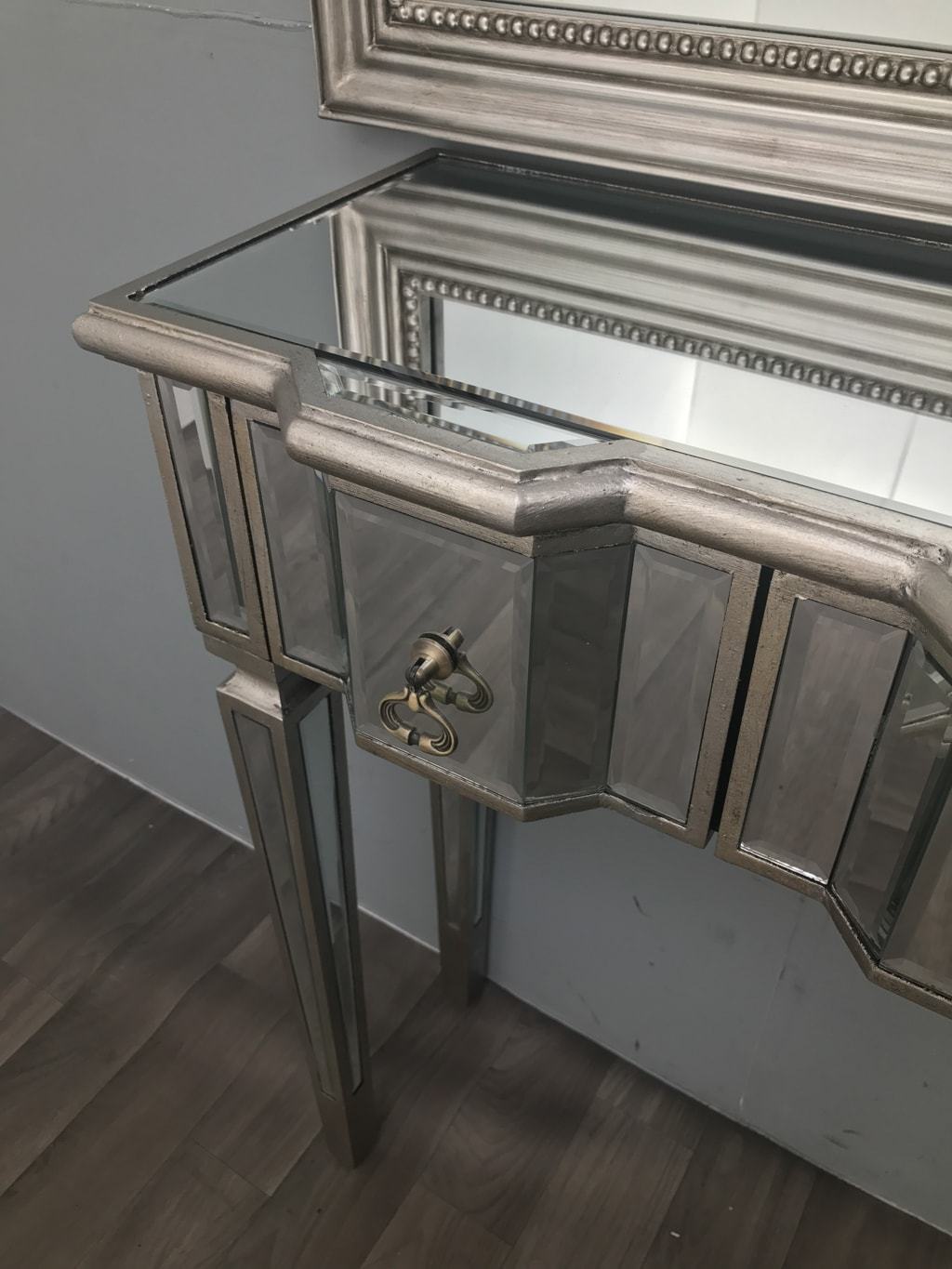 Mirrored Side Table with Two Drawers - Charleston Collection