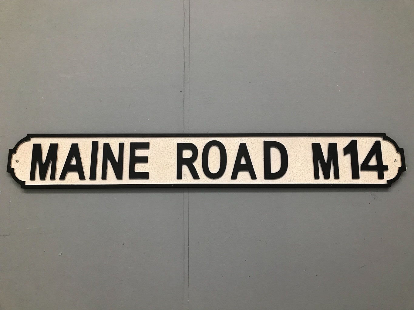 Maine Road Vintage Street Sign