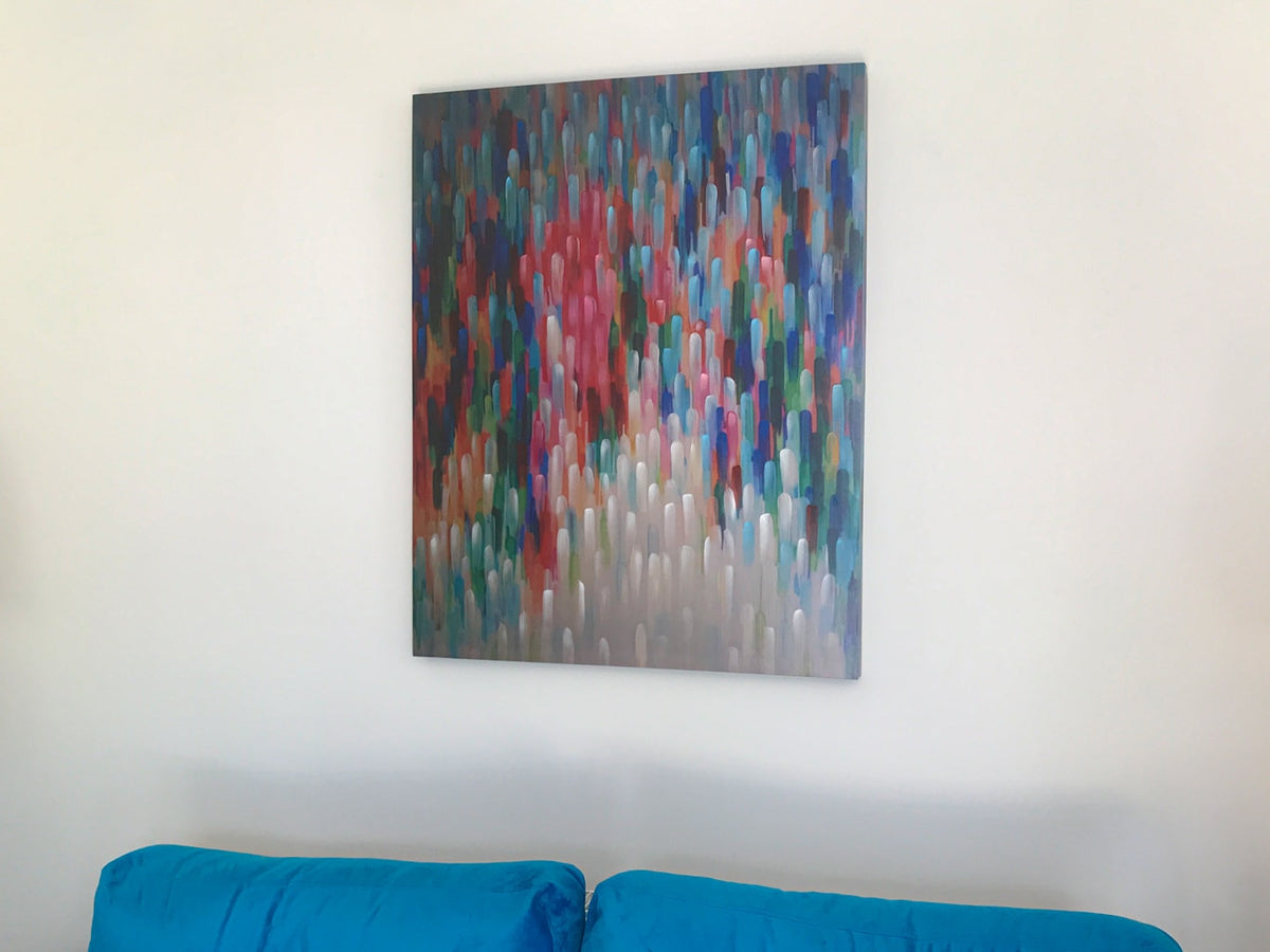 Abstract Painting on Canvas in Colour