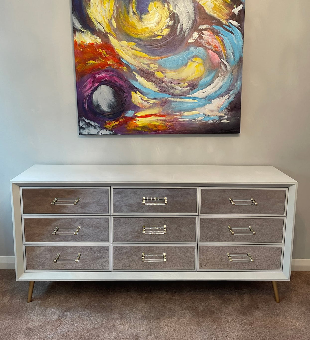 Carnaby White Mirrored Sideboard