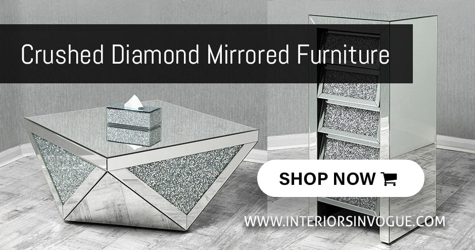 Crushed Diamond Mirrored Furniture