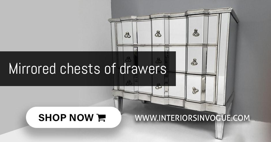 mirrored chest of drawers