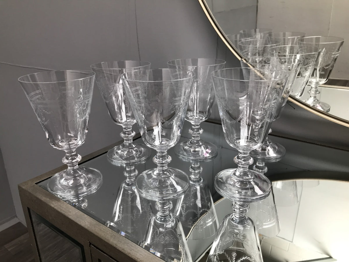 Victorian Rustic Wine Glasses - Set of 6