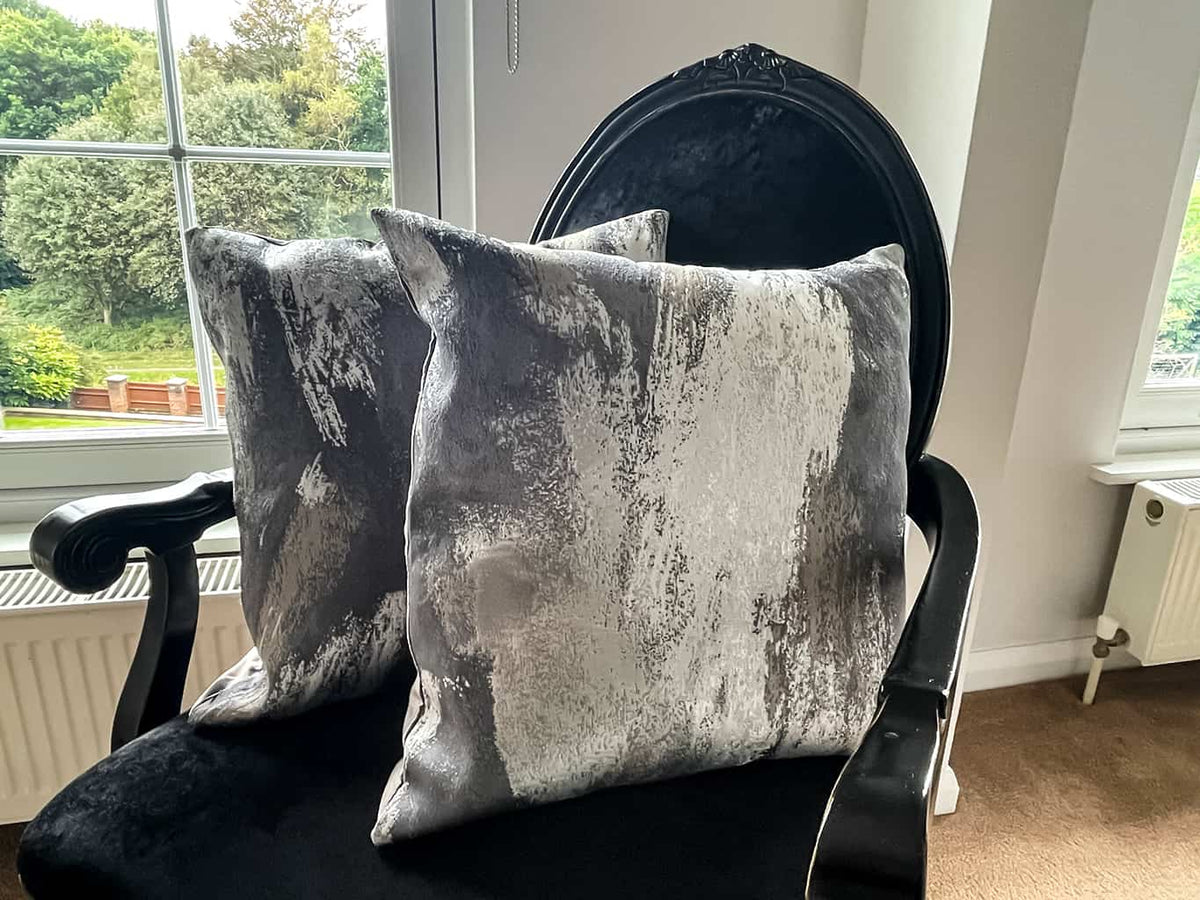 Silk Effect Silvery Grey Cushion 40x40cm