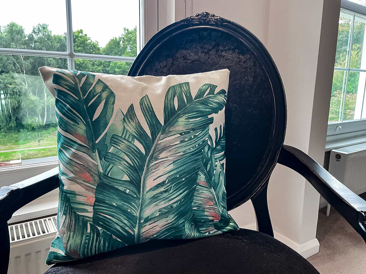 Tropical Leaf Green Cushion