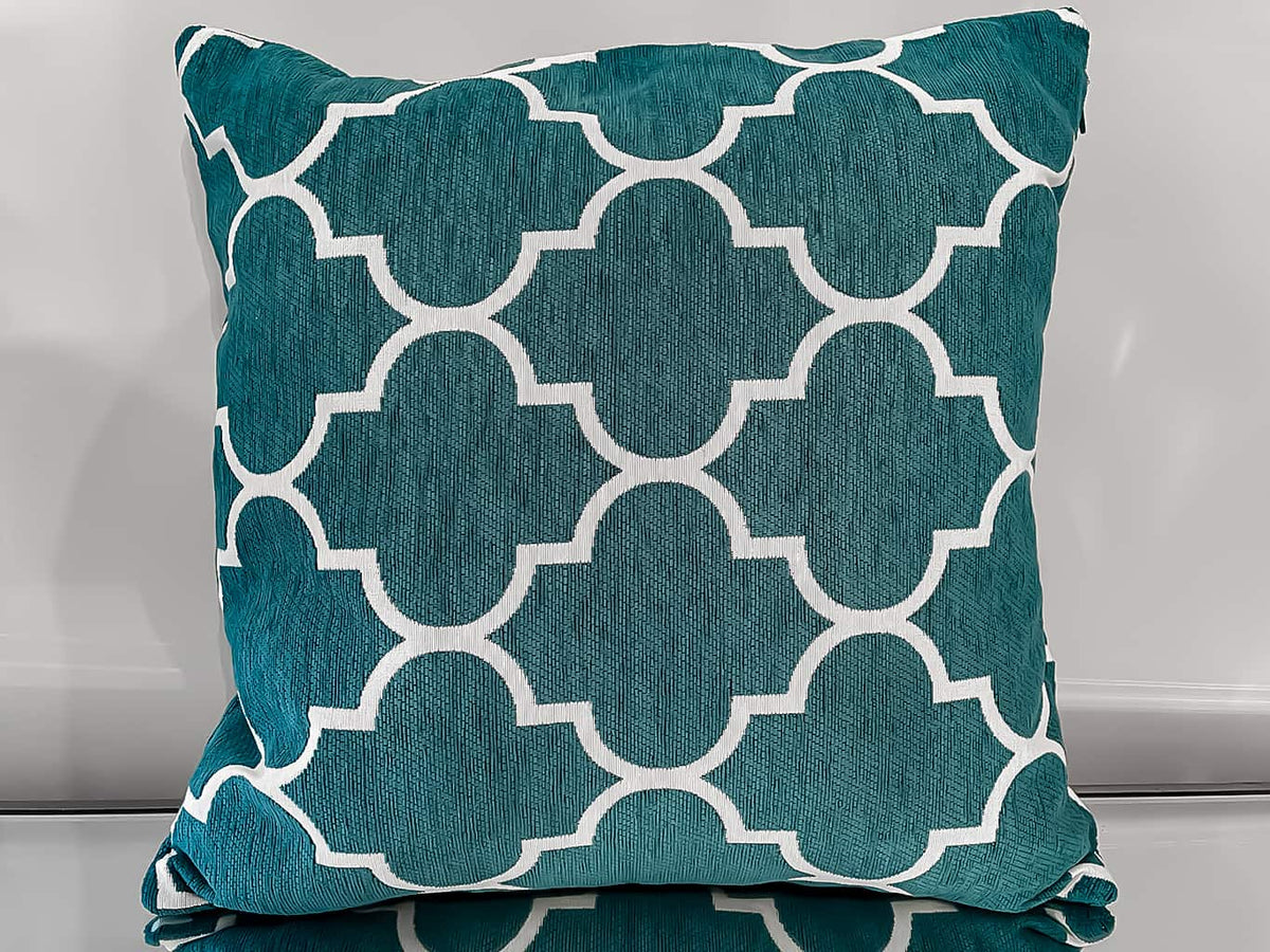 Turquoise Square Cushion by Interiors InVogue