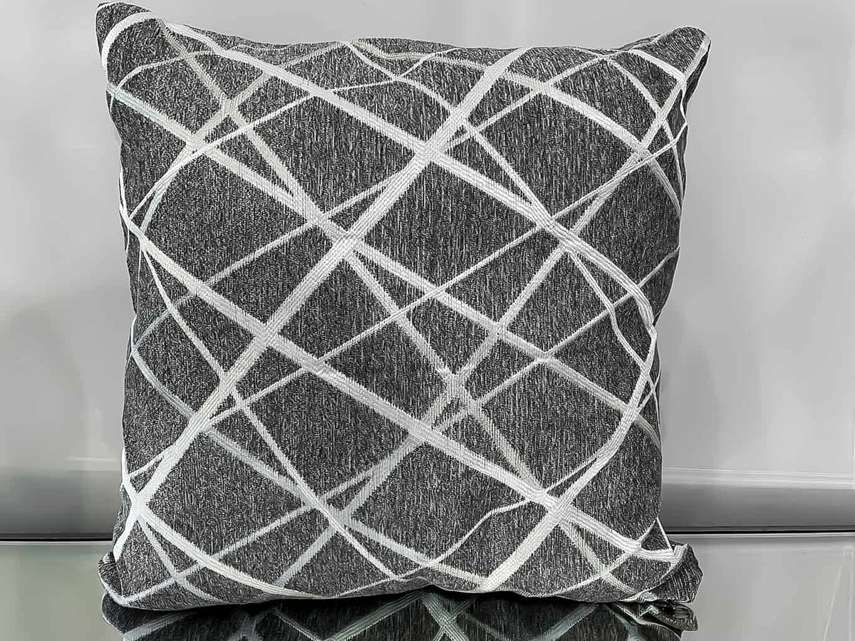 Grey and Silver Decorative Pillow