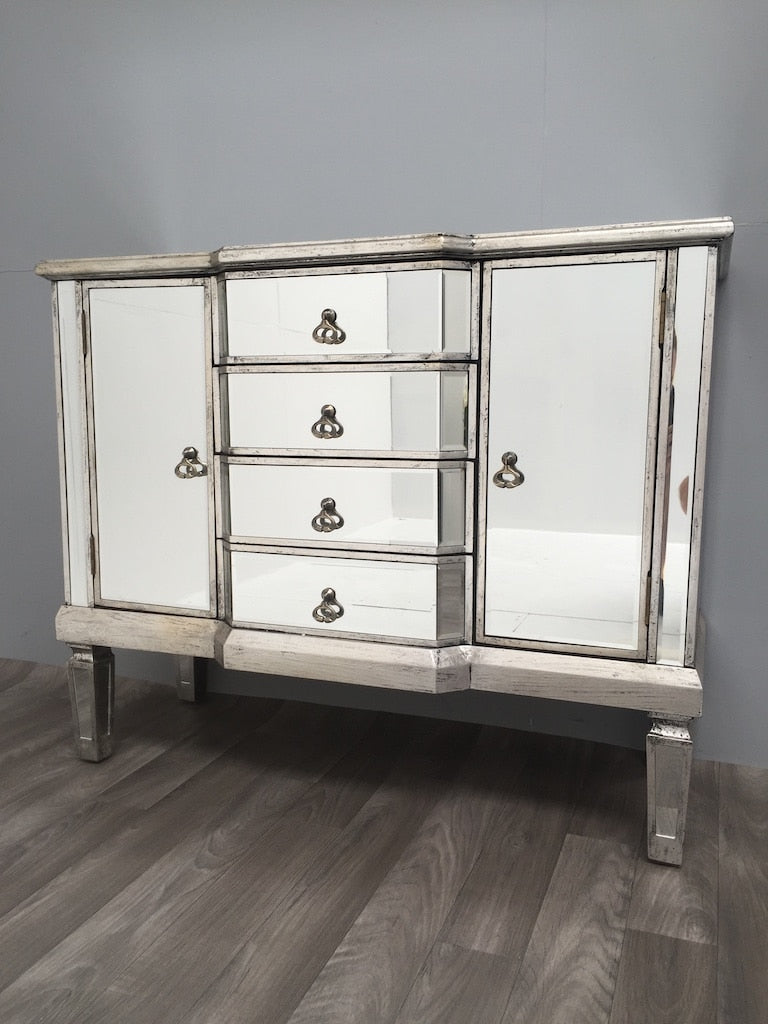 Mirrored Sideboard » 4 Drawers 2 Cupboards