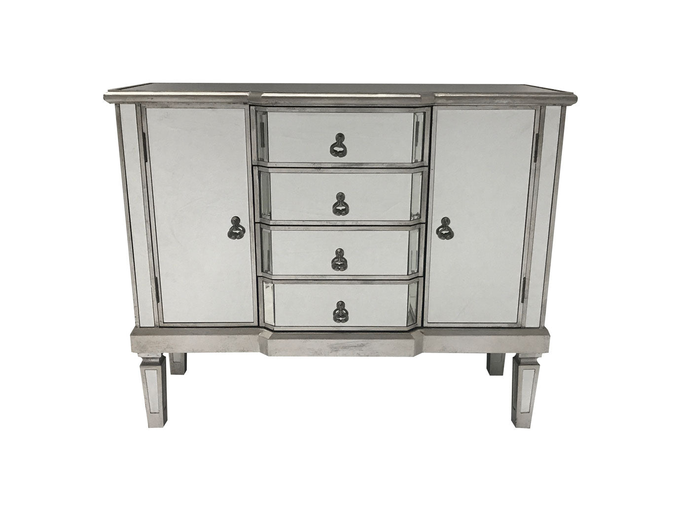 Charleston Mirrored Sideboard with 4 Drawers and 2 Cupboards