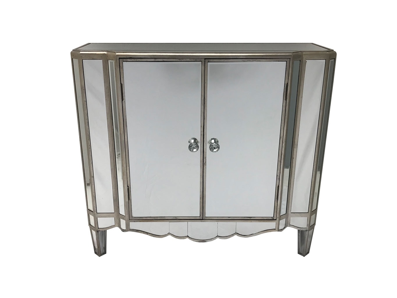 Hollywood Mirrored Sideboard with 1 Cupboard