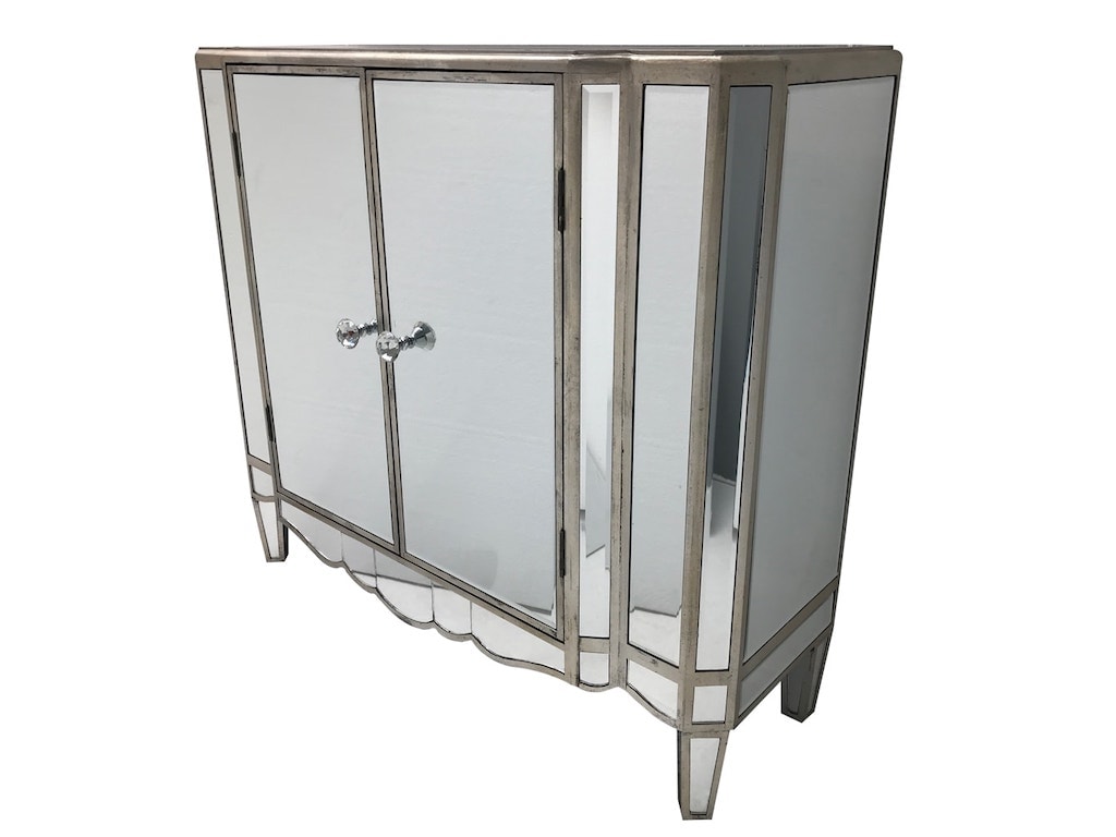 Hollywood Mirrored Sideboard with 1 Cupboard