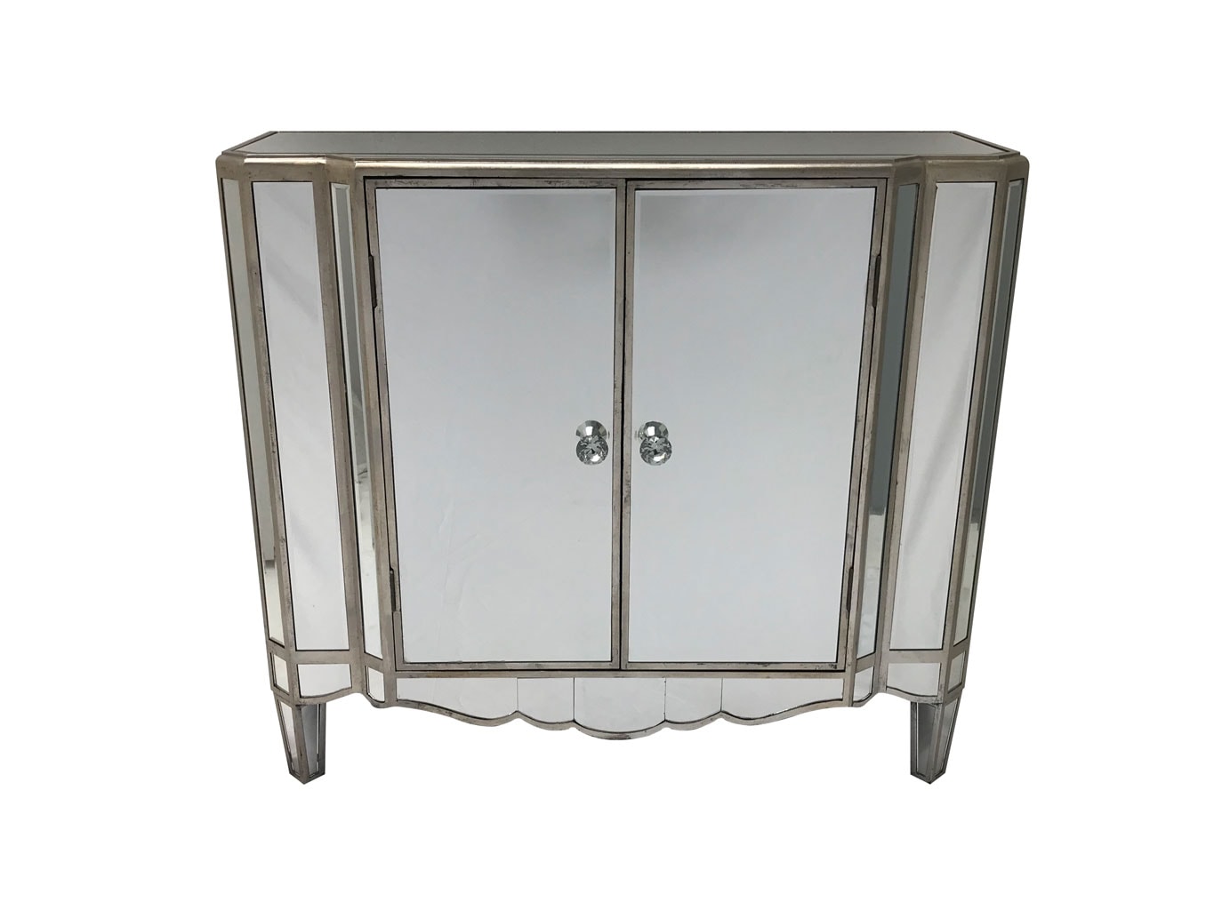 Hollywood Mirrored Sideboard with 1 Cupboard