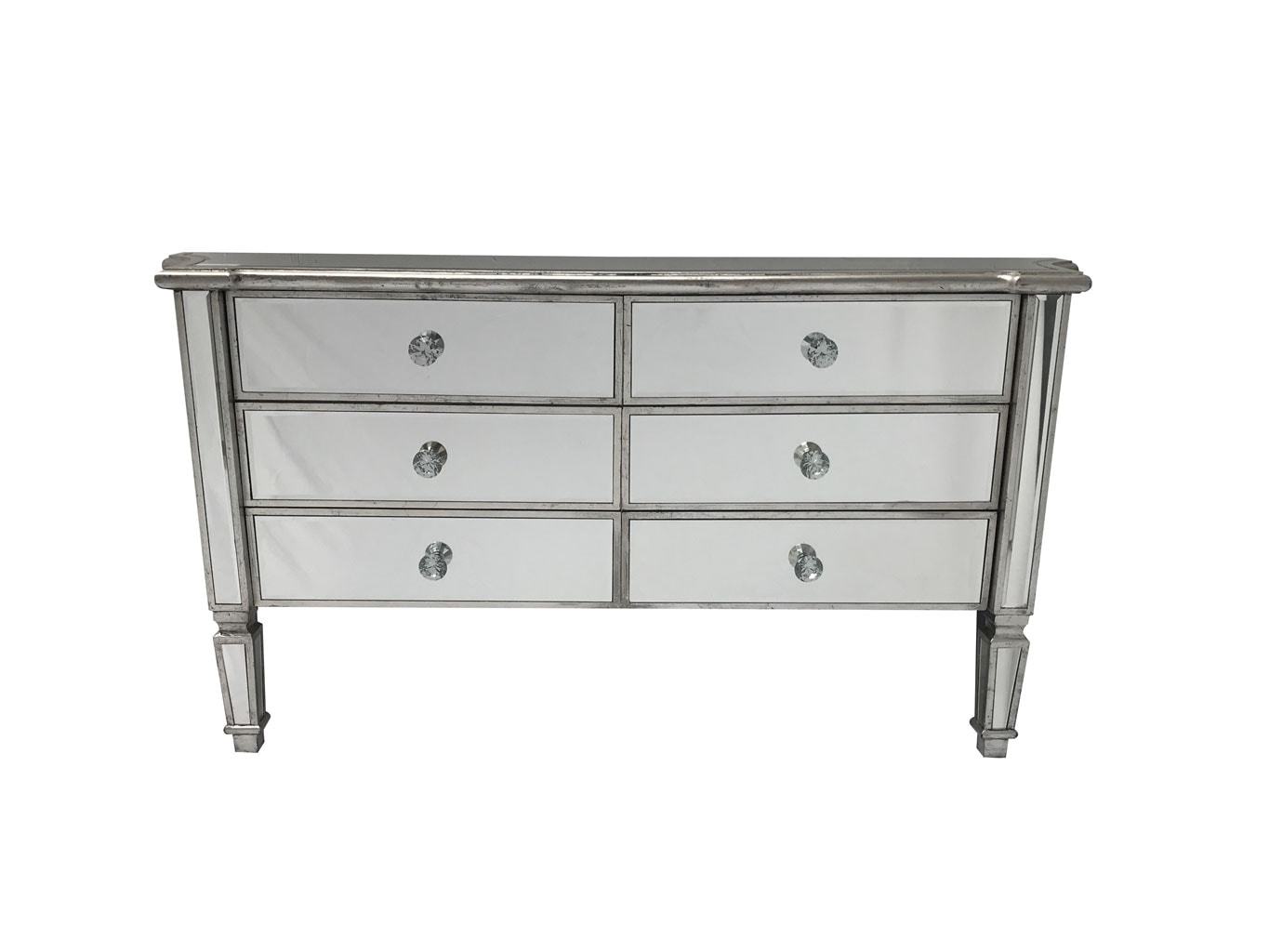 Mirrored Sideboard With 6 Drawers