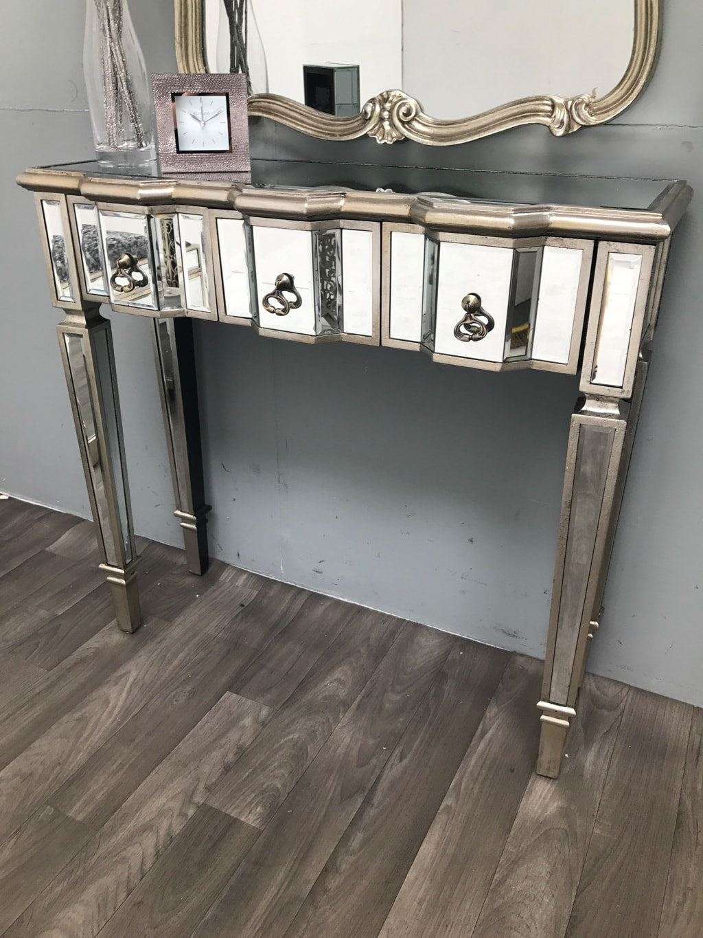 Mirrored Console Table with 3 drawers » Slim