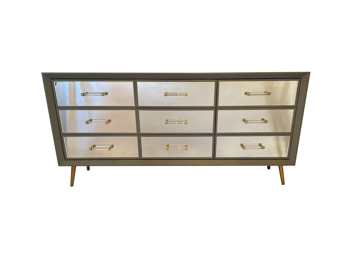 Grey Carnaby Mirrored Chest of Drawers