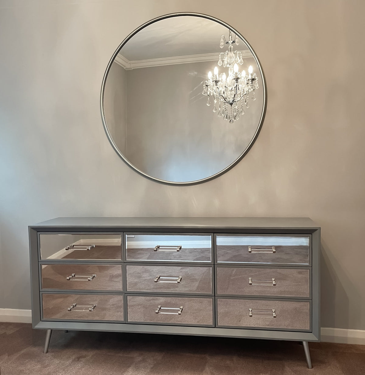 Carnaby mirrored chest of drawers