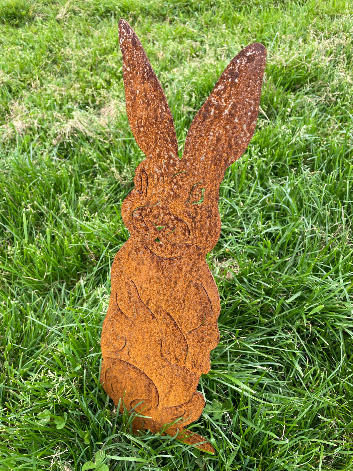 Metal Garden Rabbit &gt;&gt; Rustic Art