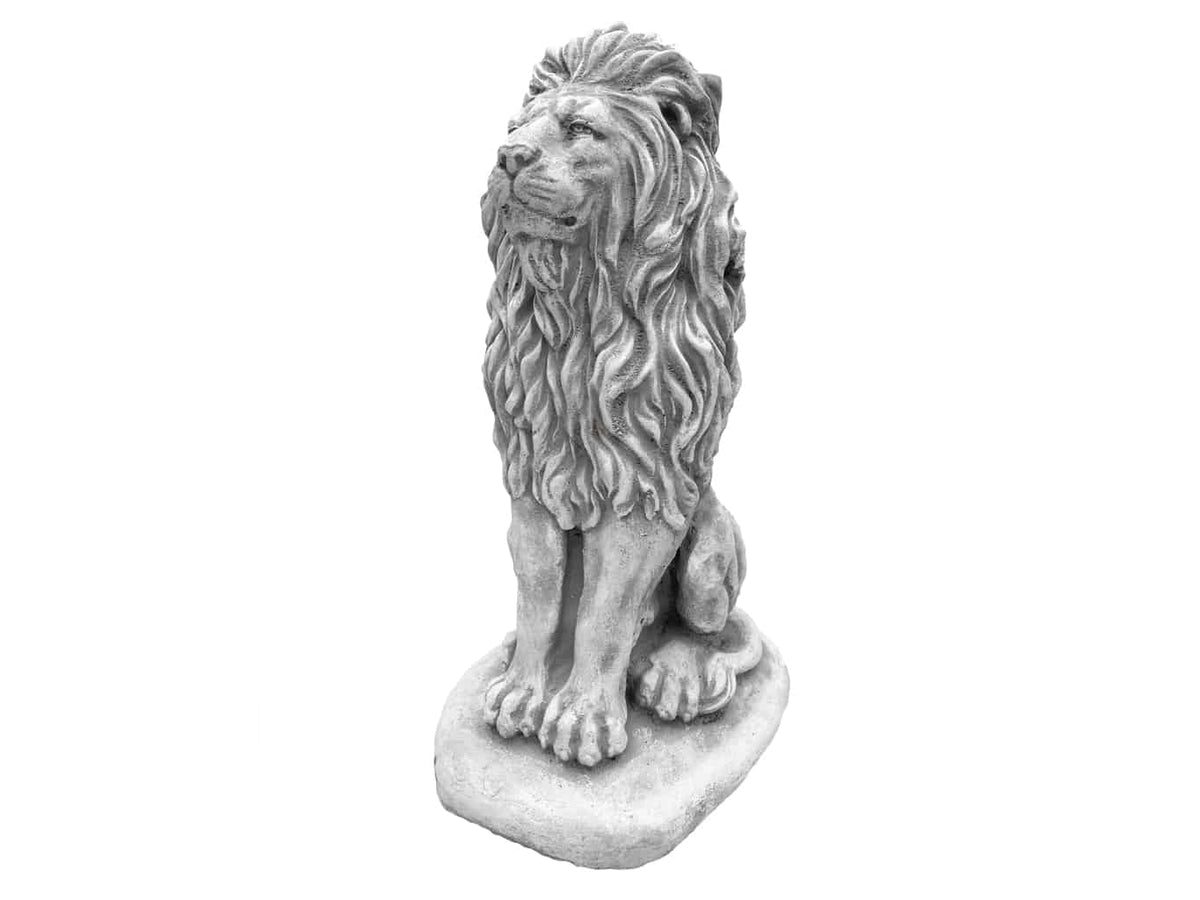 White Stone Lion Decorative Statue