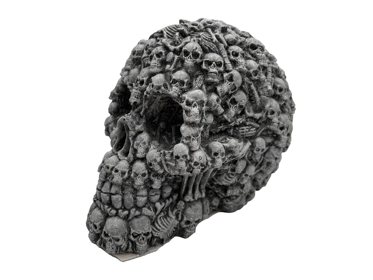 Gothic Skull Stone Statue