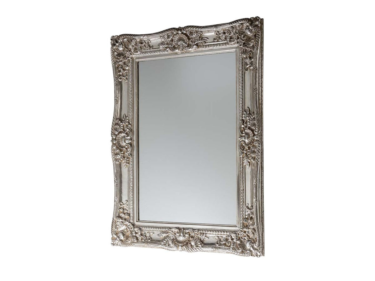 Silver Wooden Frame Mirror