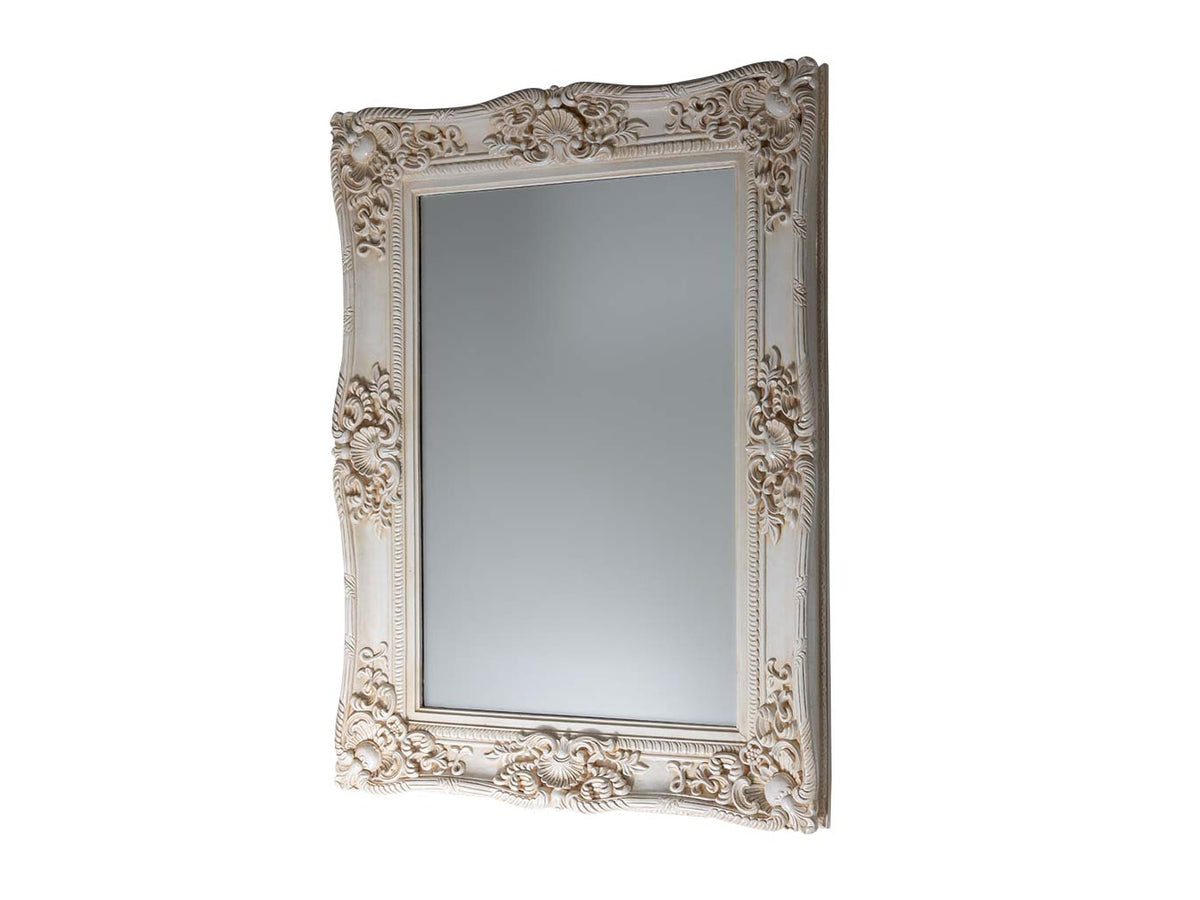 Vintage Mirror in Wooden White Frame