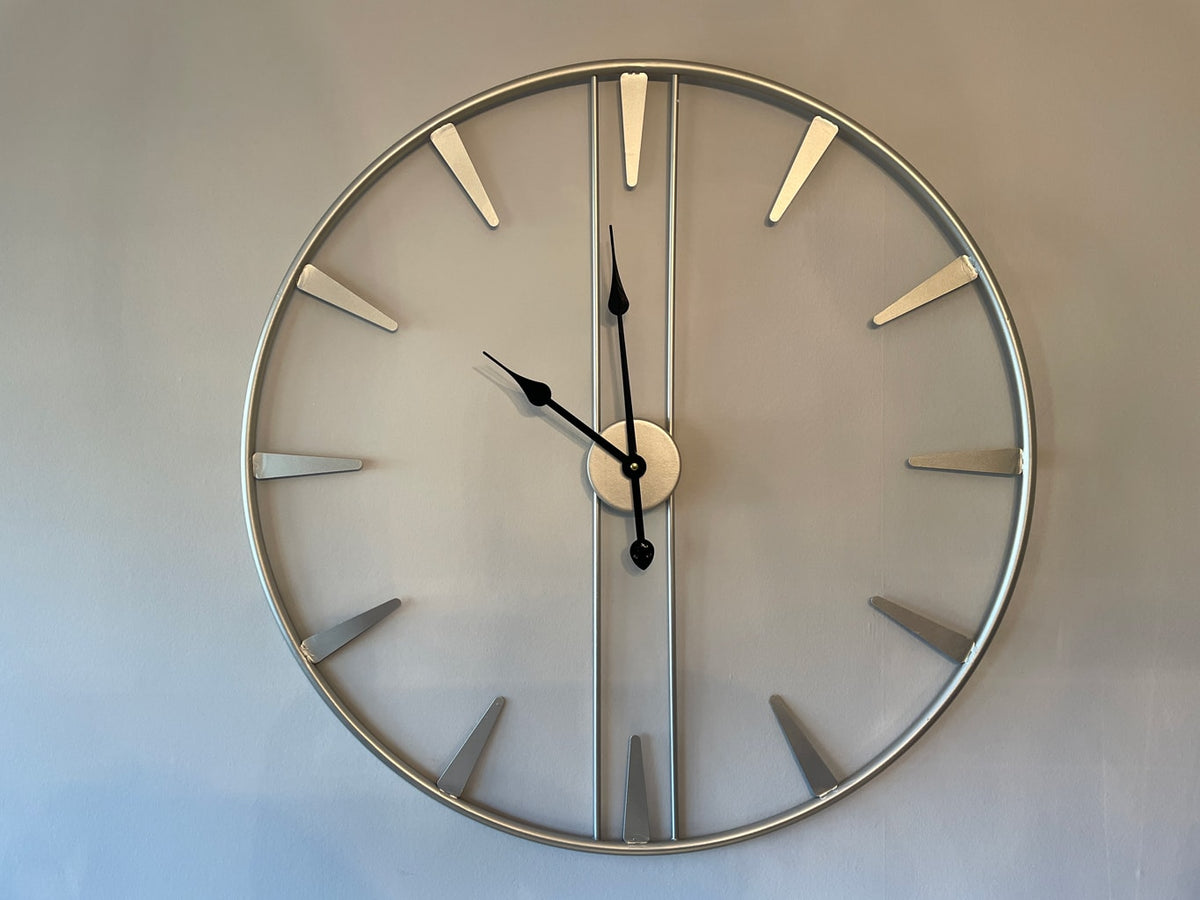 Silver Metal Skeleton Wall Clock
