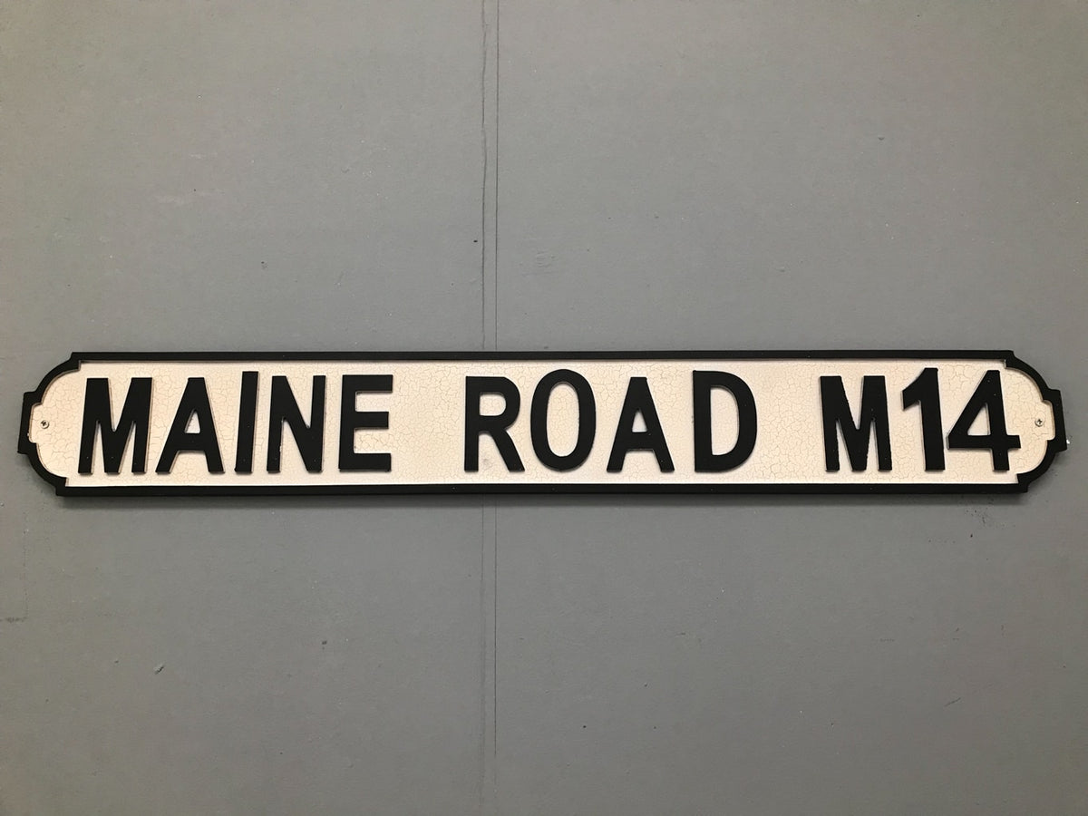 Maine Road Street Sign