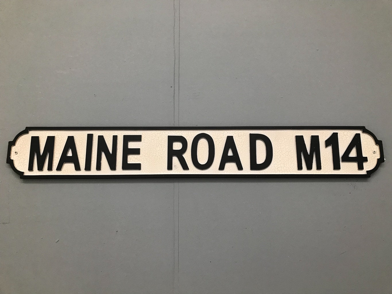 Maine Road Vintage Street Sign