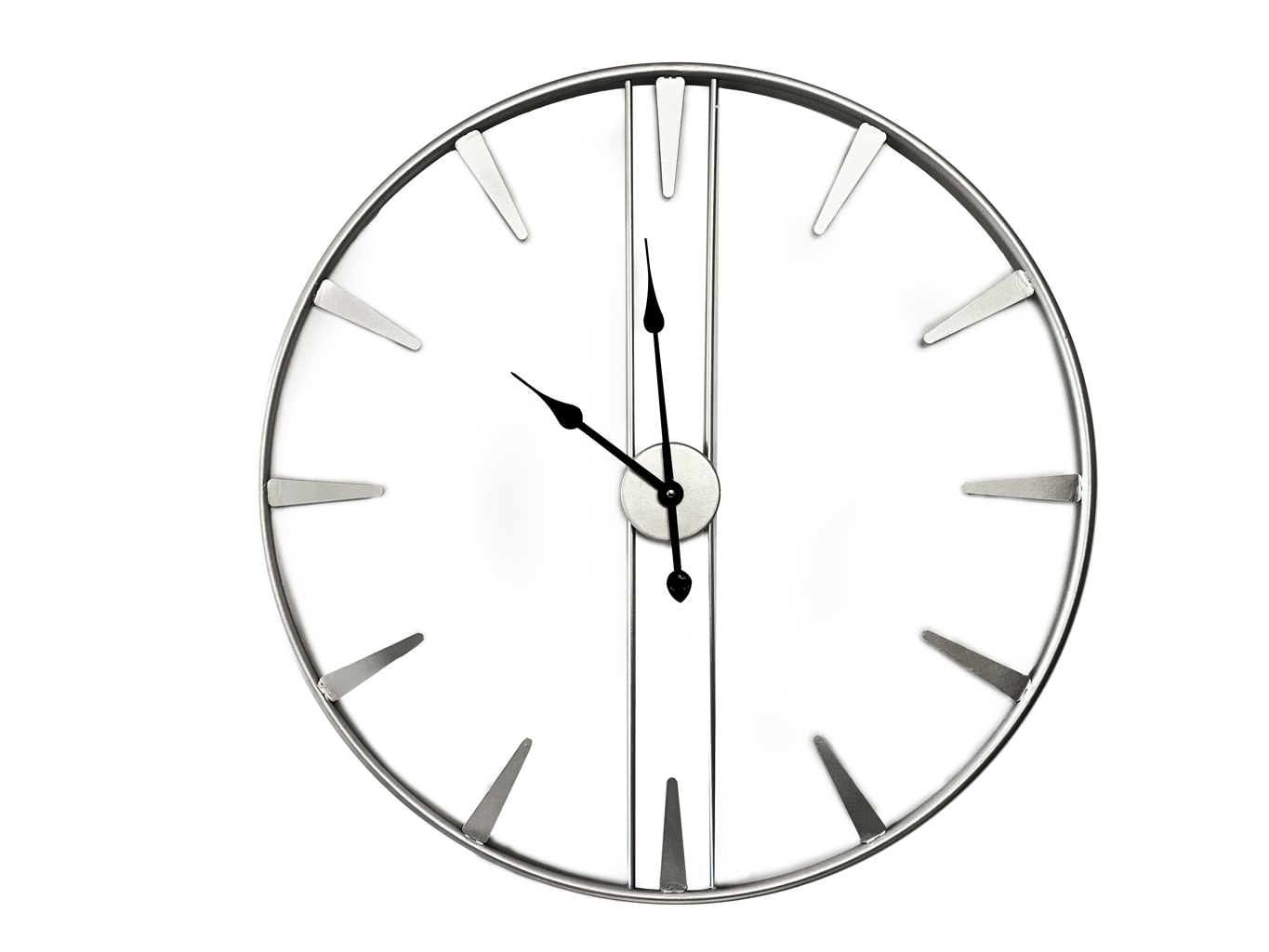 Silver Metal Skeleton Wall Clock