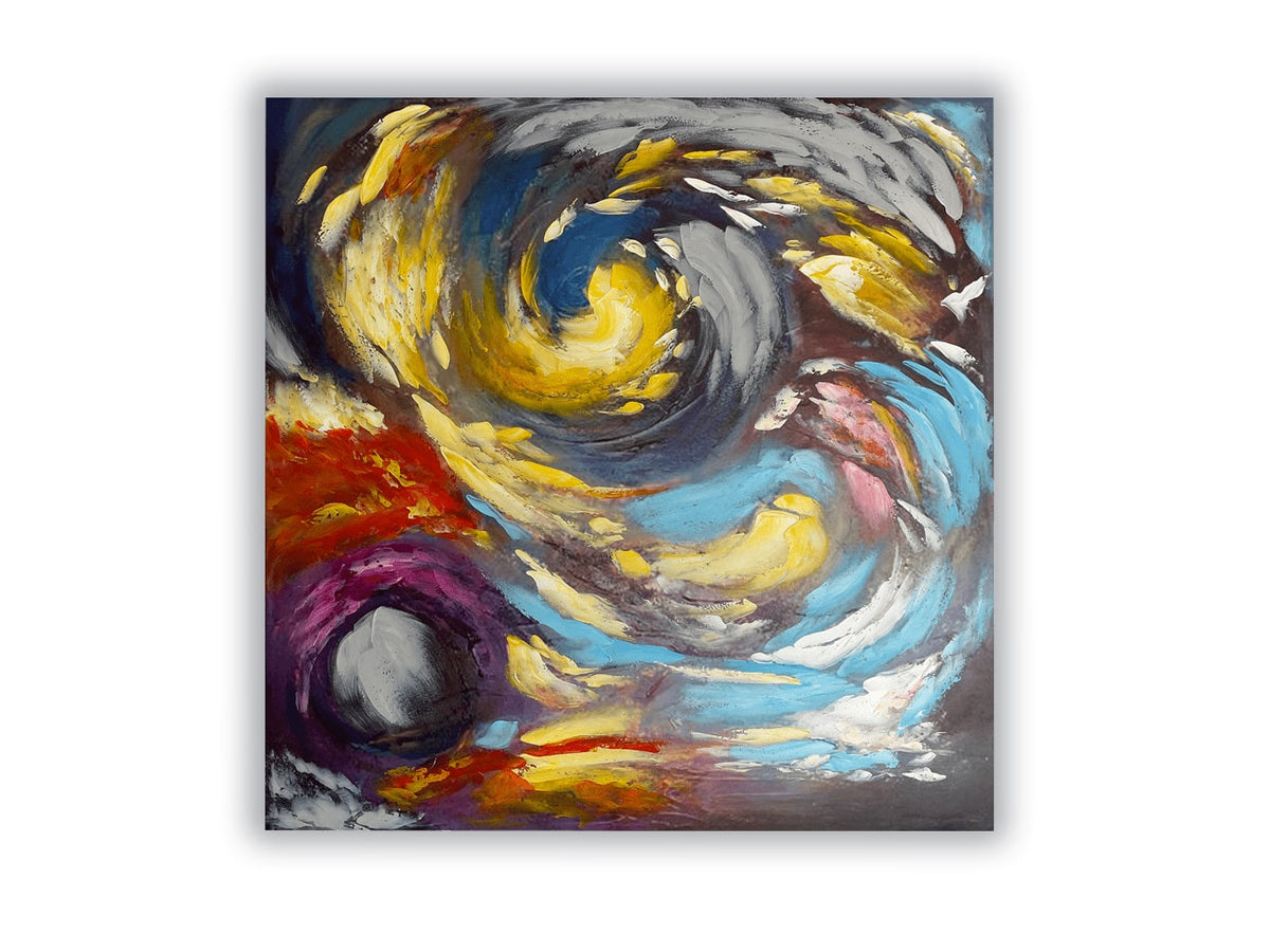 Abstract Painting on Canvas in Colour