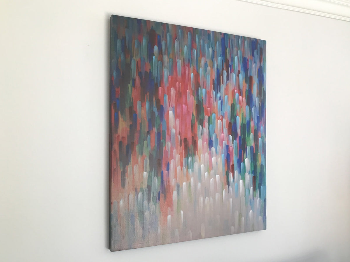 Abstract Wrapped Canvas Painting in Multi Colour