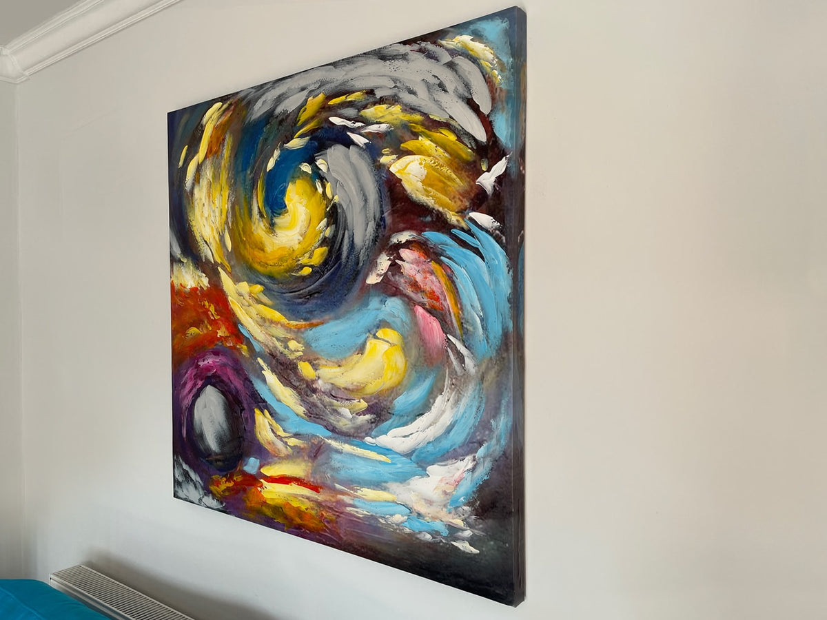 Abstract Wall Art Painting on Canvas in Colour