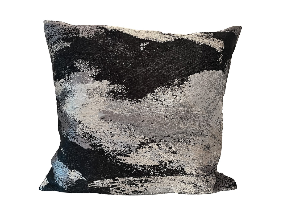 Black and Silver Abstract Designer Cushion