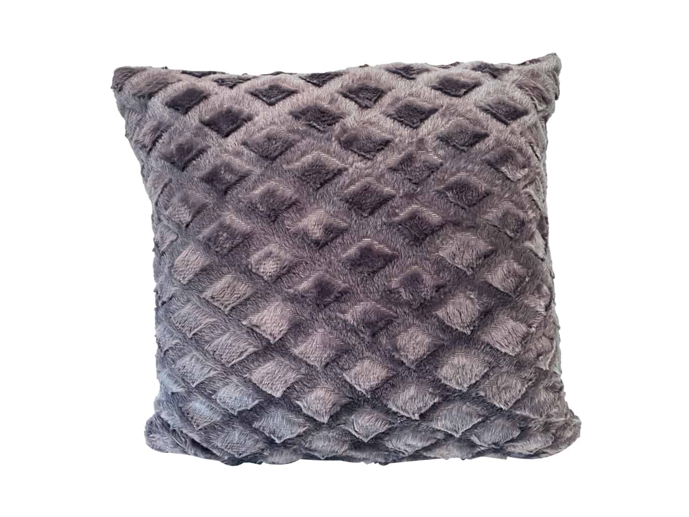 Soft Furry Grey Cushion sized 40x40cm
