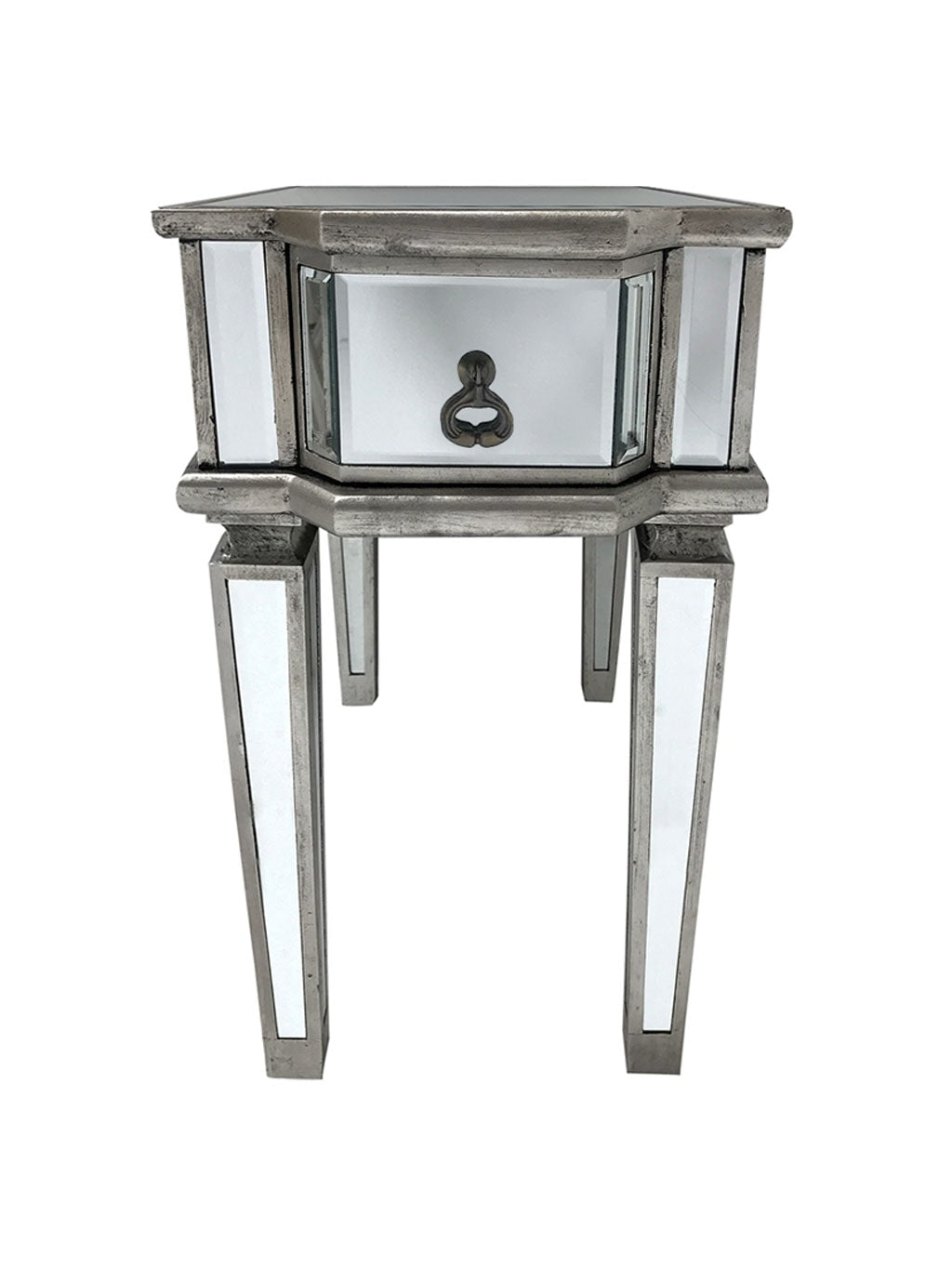 Mirrored bedside table