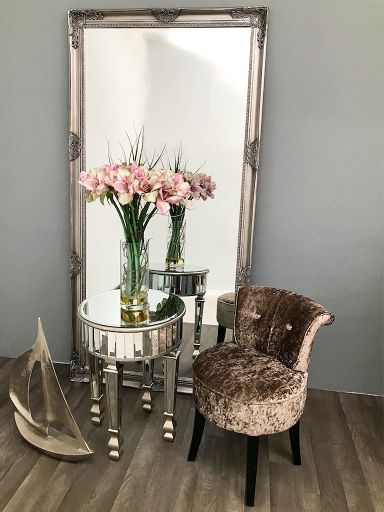 Mirrored Side Table Small Round Top from New York Furniture Range