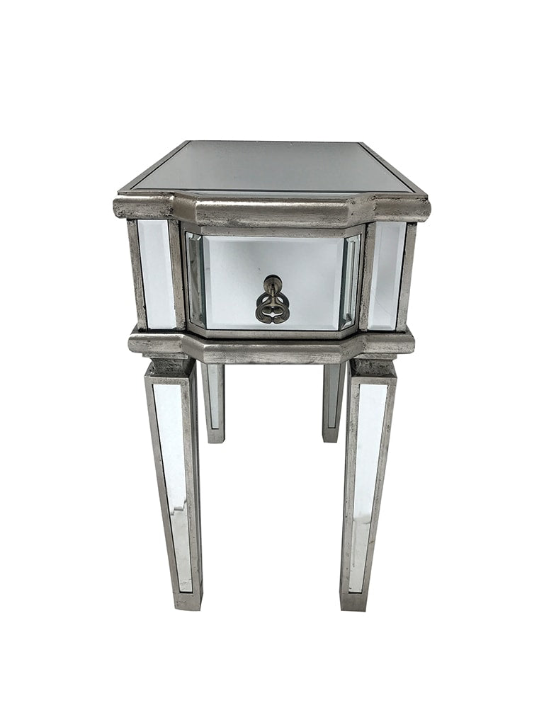 Mirrored bedside table