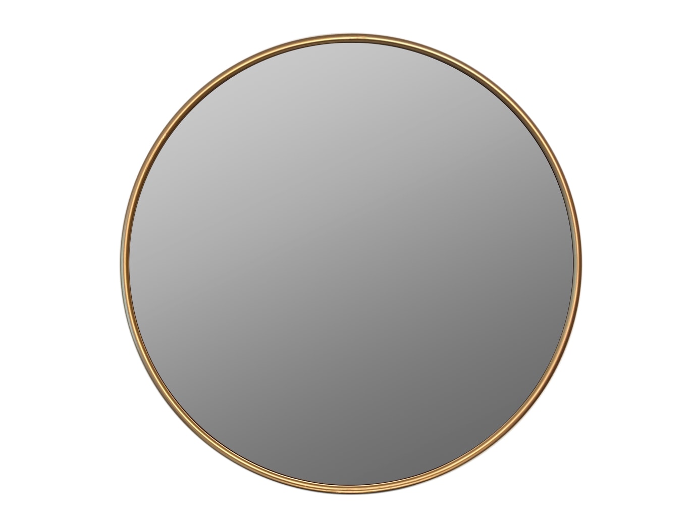 Round metal frame wall mirror