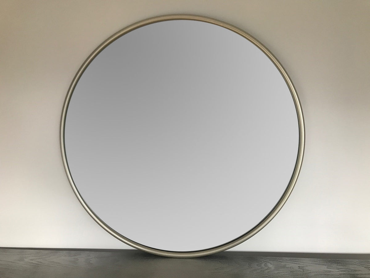 Round silver mirror wall hanging
