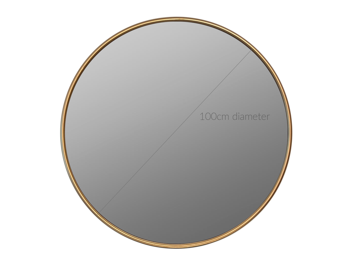 Round metal frame wall mirror